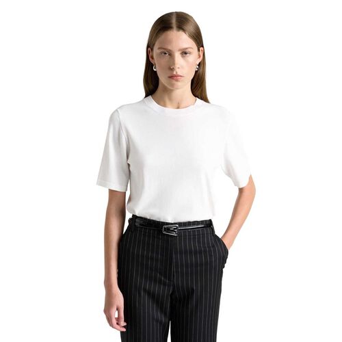 Cue White Knitted Tee